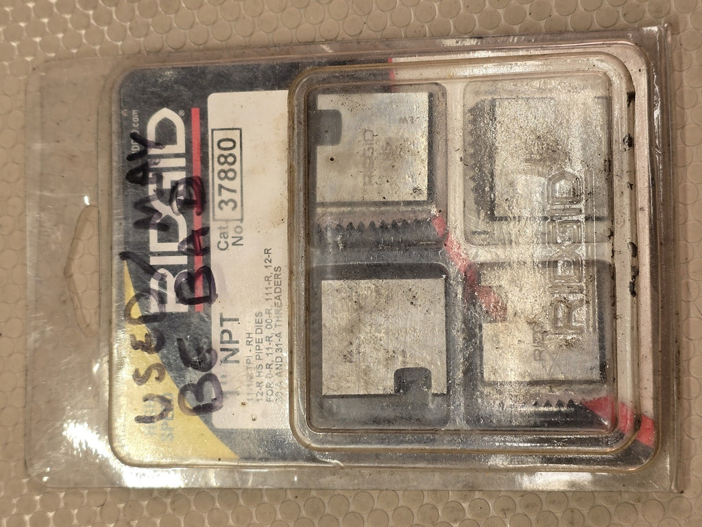 Ridgid 37880 1" NPT High Speed Pipe Dies Set 12-R Threaders 11-1/2 TPI