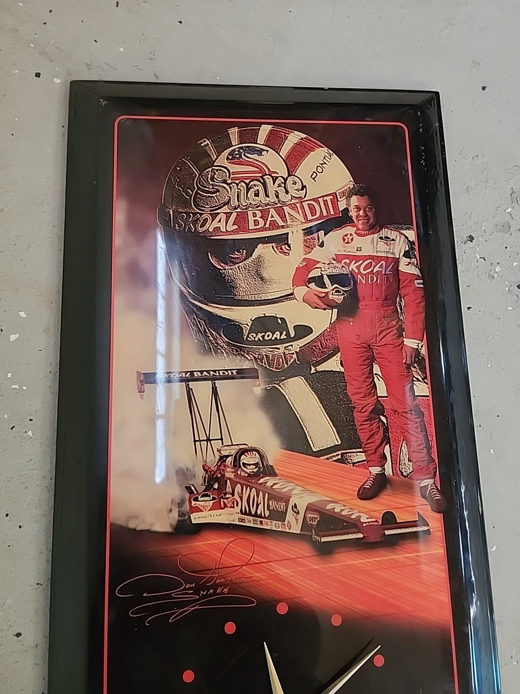 SUPER RARE Limited Edition Skoal Bandit Racing Wall Clock Don Pudhomme NASCAR