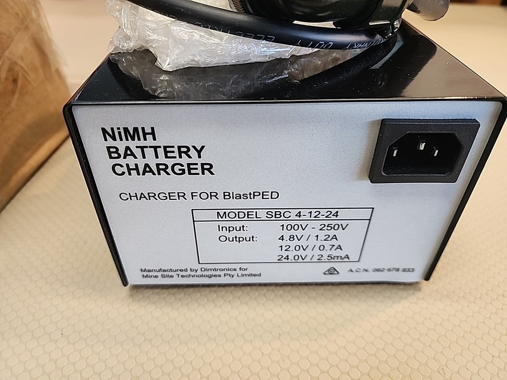 MST BlastPED NiMH Battery Charger Model SBC 4-12-24 Mining Equipment
