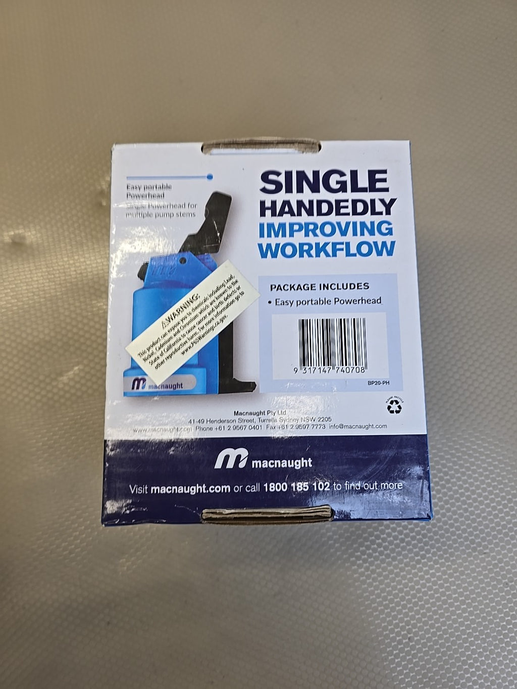 NEW Macnaught BOP20 Battery Operated Pump (Powerhead Only) BP20-PH