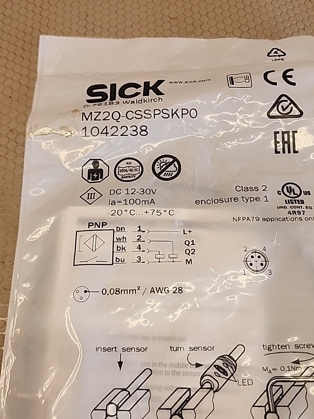 1pcs New SICK sensor 1042238 MZ2Q-CSSPSKP0 1650