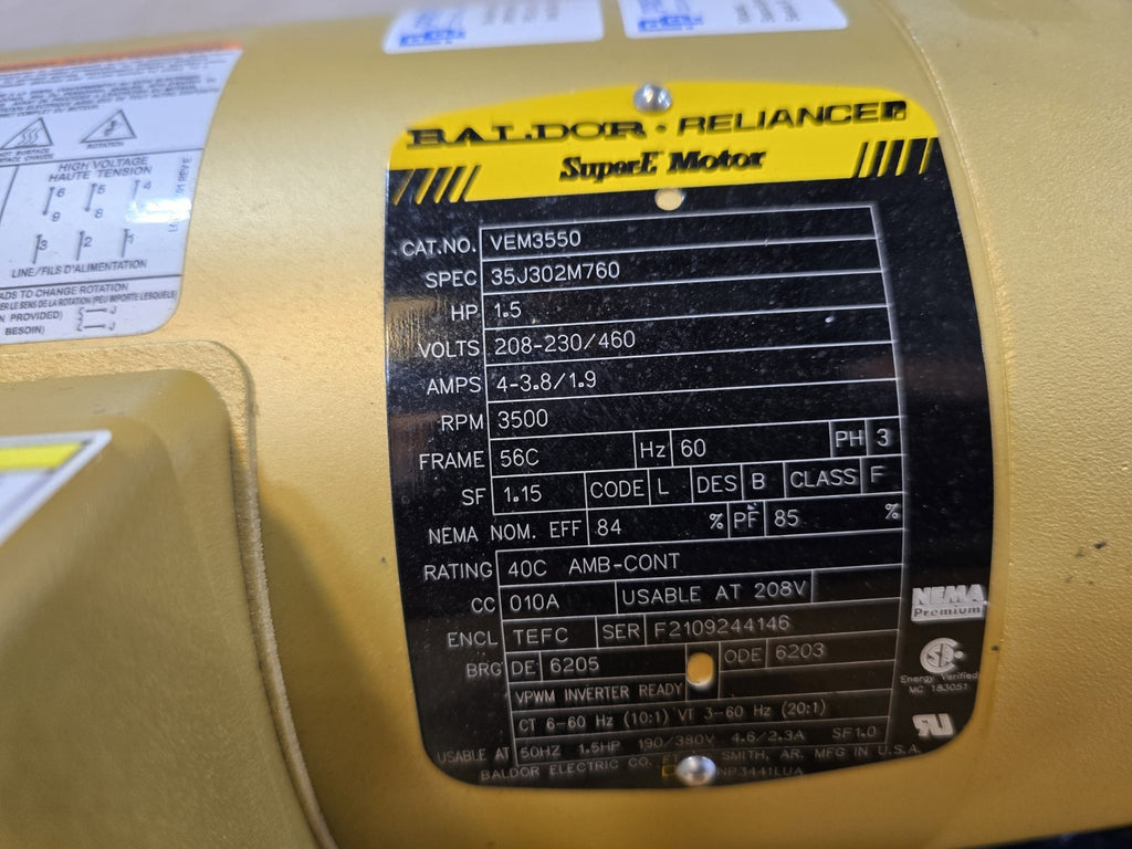 Price Pump RC200 Centrifugal Pump Baldor SuperE 1.5HP Motor  AI-350-6A111 