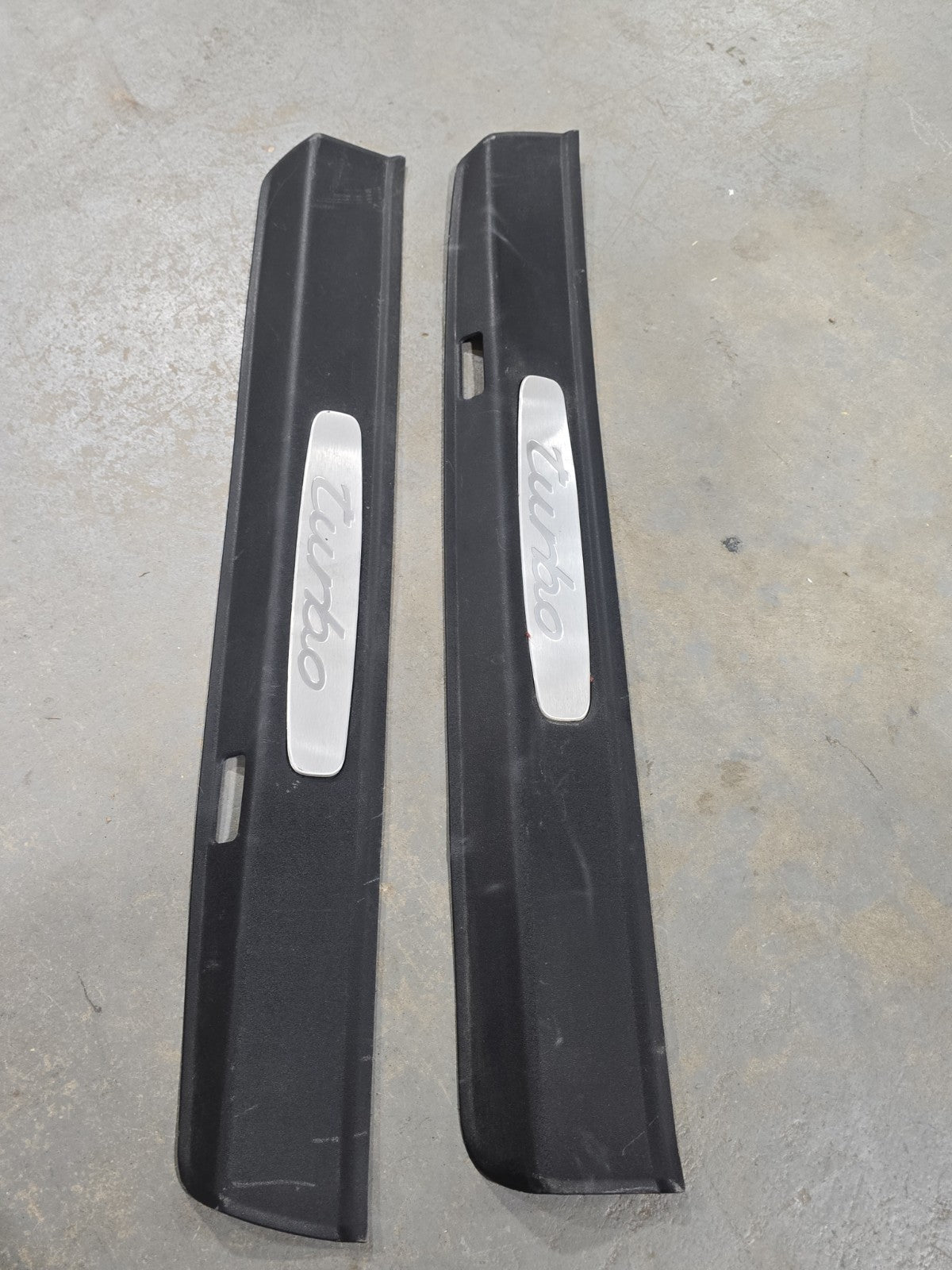Porsche 911 997 Turbo Left & Right Door Sill Scuff Plate Trim 1619 OEM
