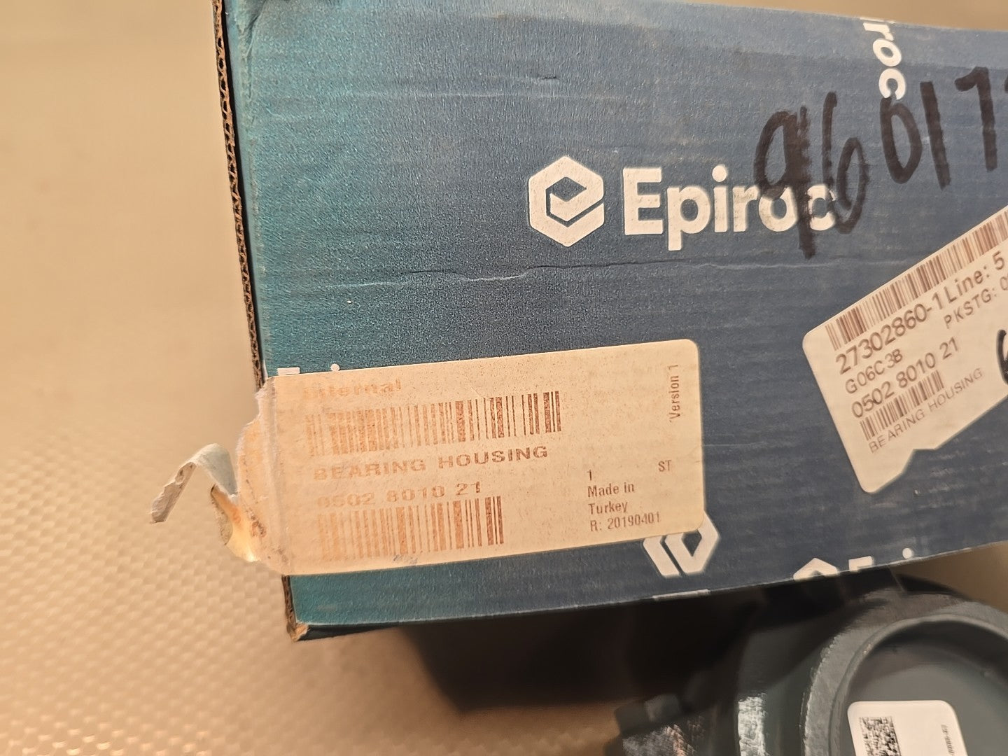 Epiroc 0502 8010 21 snv085-F-L Bearing Housing Atlas Copco Drill OEM NEW