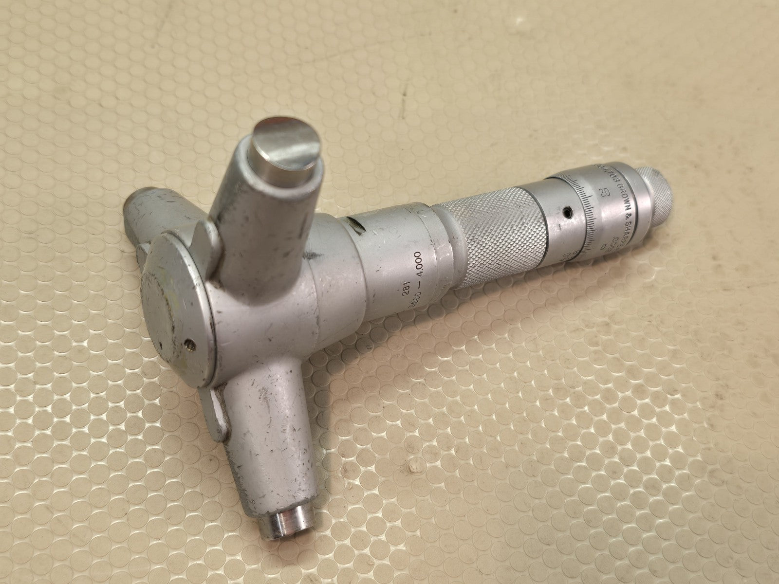 Brown & Sharpe No. 281 Internal Micrometer Range 3.600"- 4.000” Holtest Lathe
