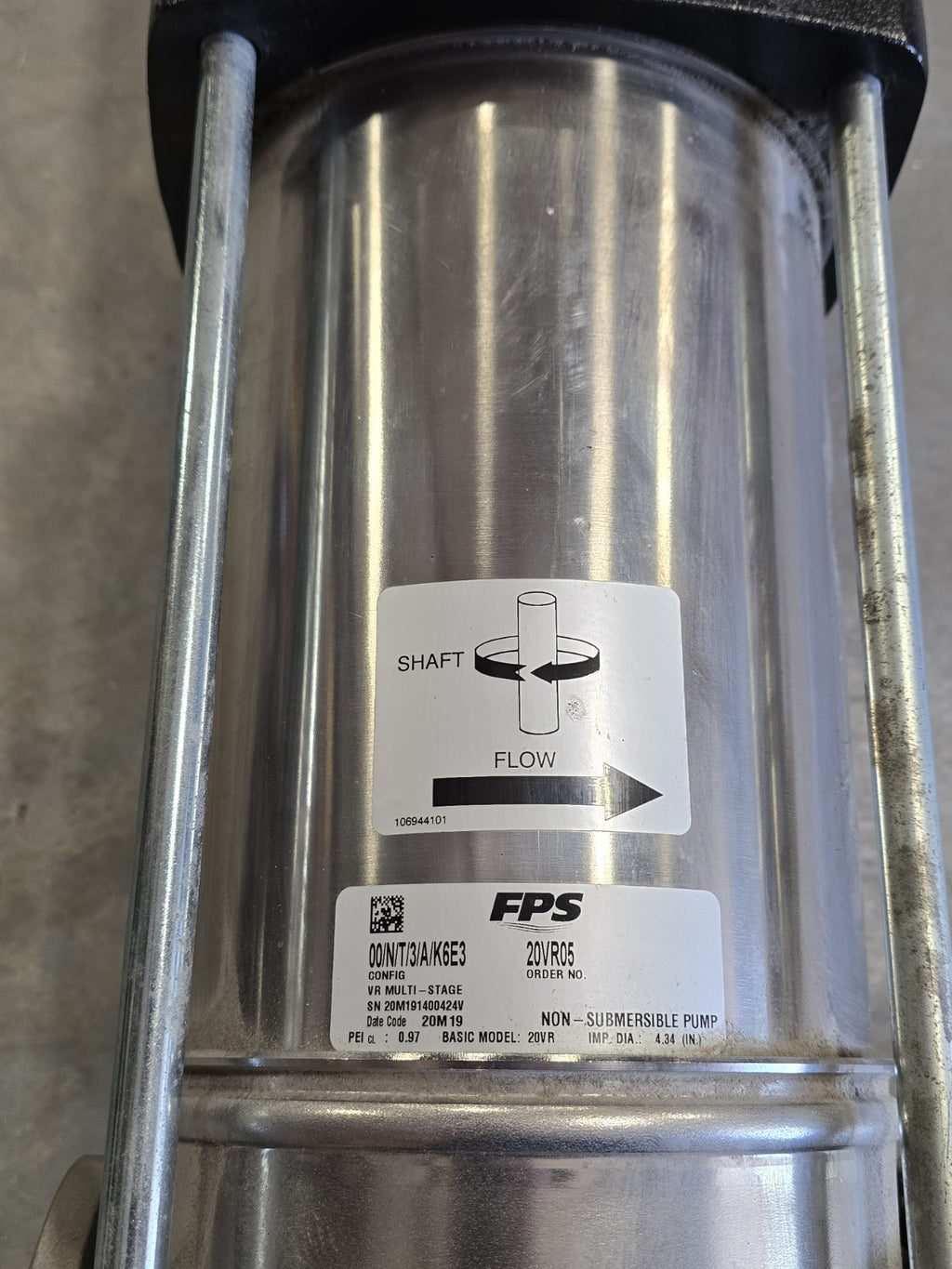 Franklin FPS 20VR05 Pump Stack Replacement - 20VR Multi-Stage Vertical Pump