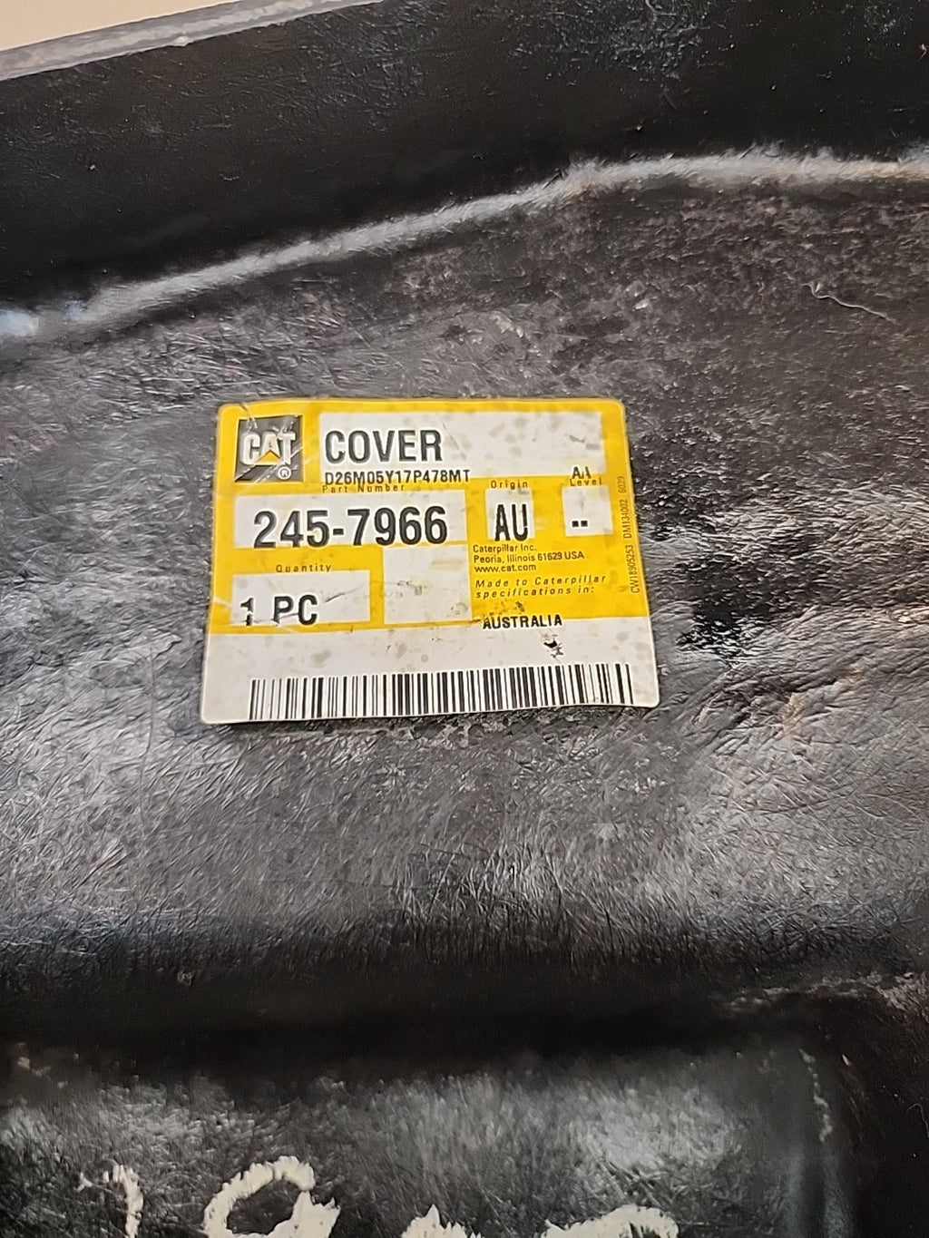 Caterpillar CAT 245-7966 Cover OEM Genuine Heavy Equipment Part Made in AUS