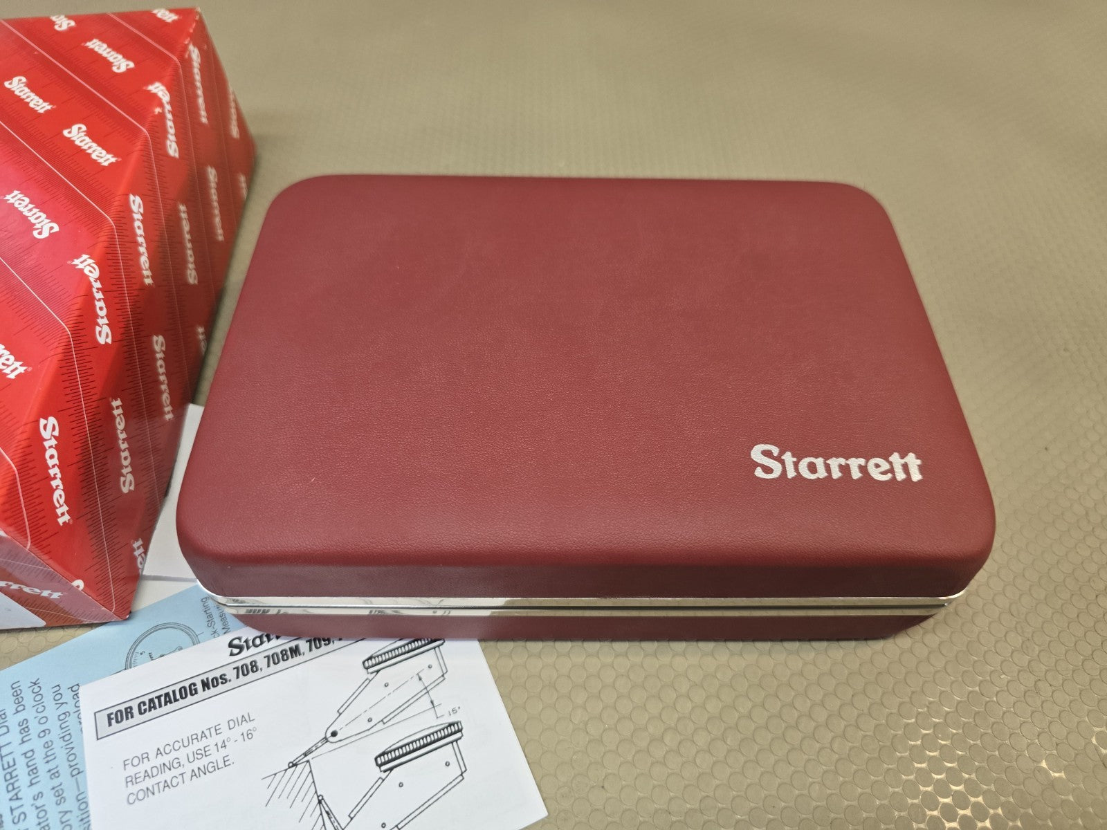 STARRETT 709ACZ Dial Test Indicator, Dovetail, Steel Attachments only *MINT*