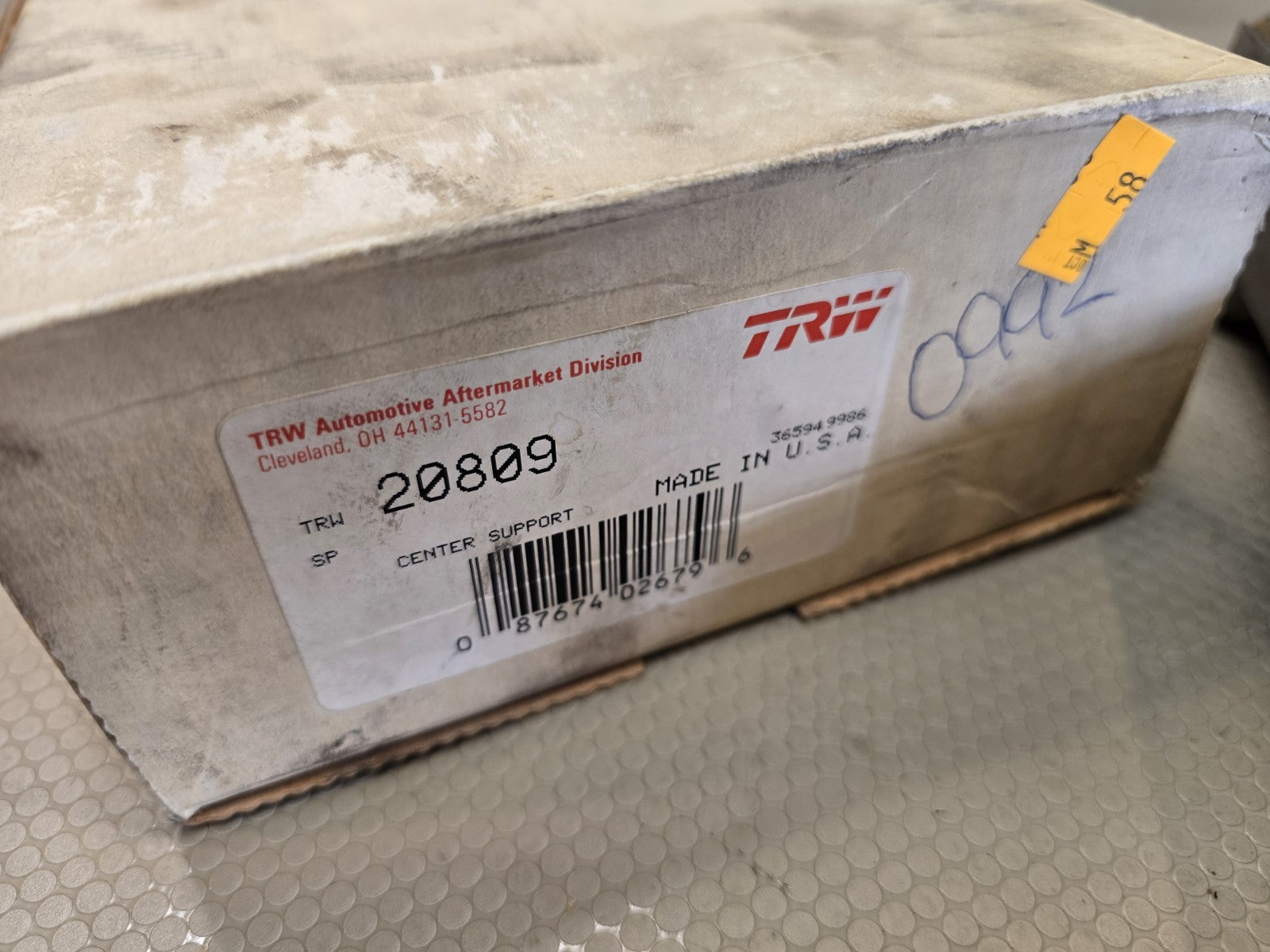 TRW 20809 Drive Shaft Center Support Bearing