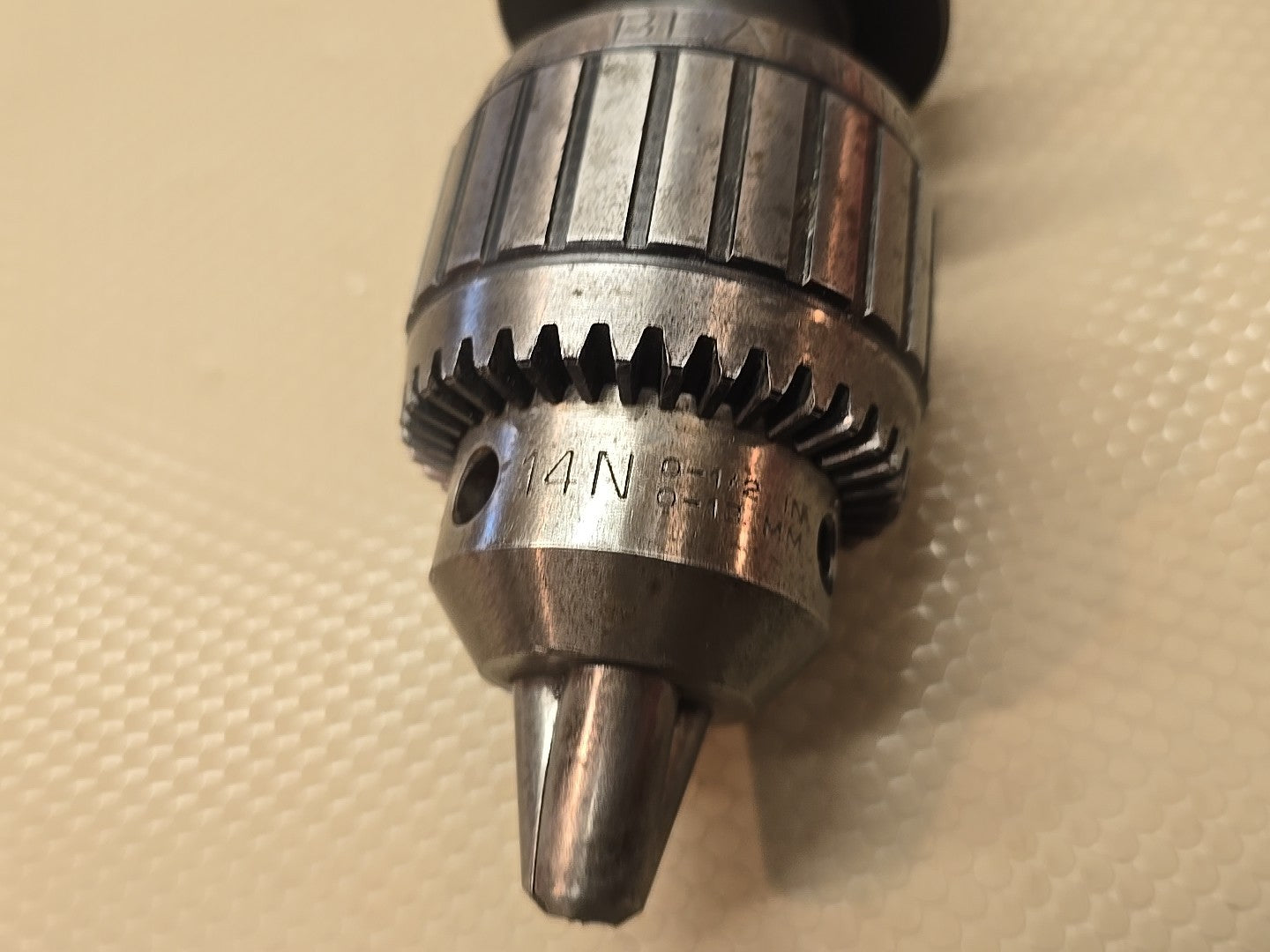 JACOBS 14N SUPER DRILL CHUCK 0"-1/2 CAPACITY ON TOOL HOLDER