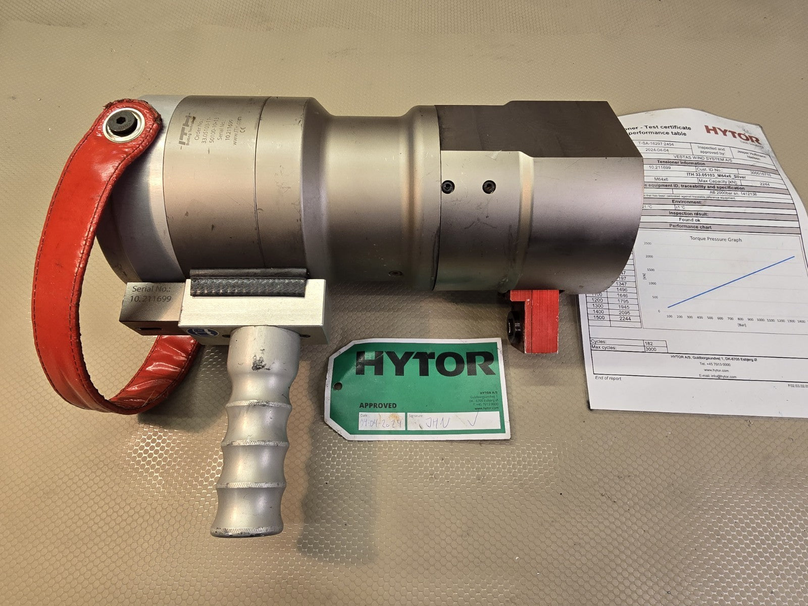 ITH M64 x 6 Hydraulic Bolt Tensioner Hytor Foundation Stud Tool 1500 Wind Turbin
