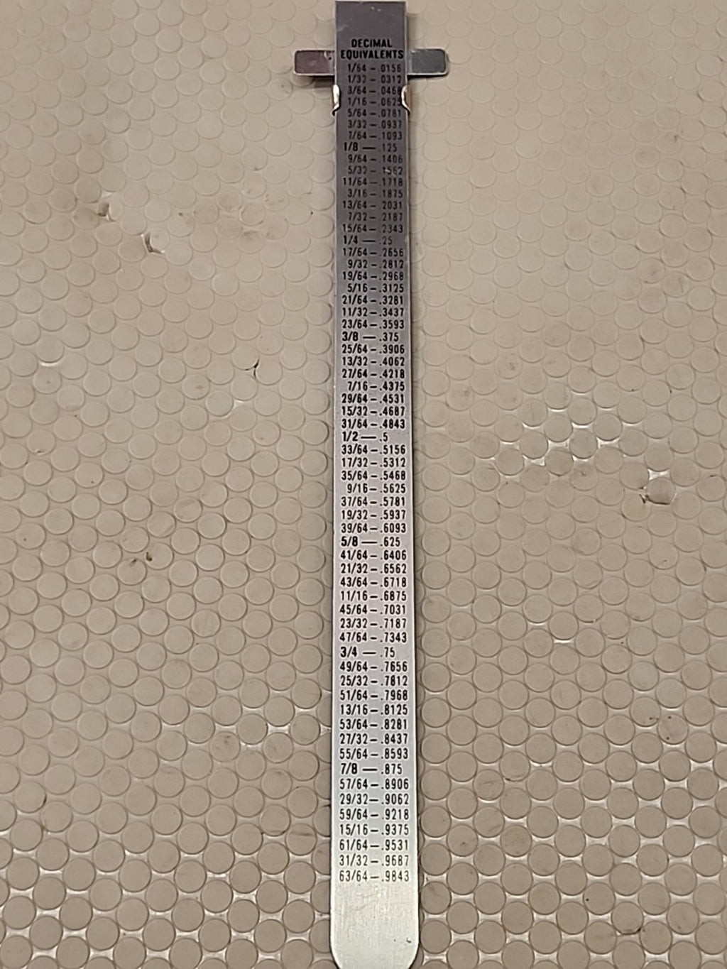 6 in. Pocket Ruler,Stainless Steel,Etched markings,Decimal Equivalent, With Clip