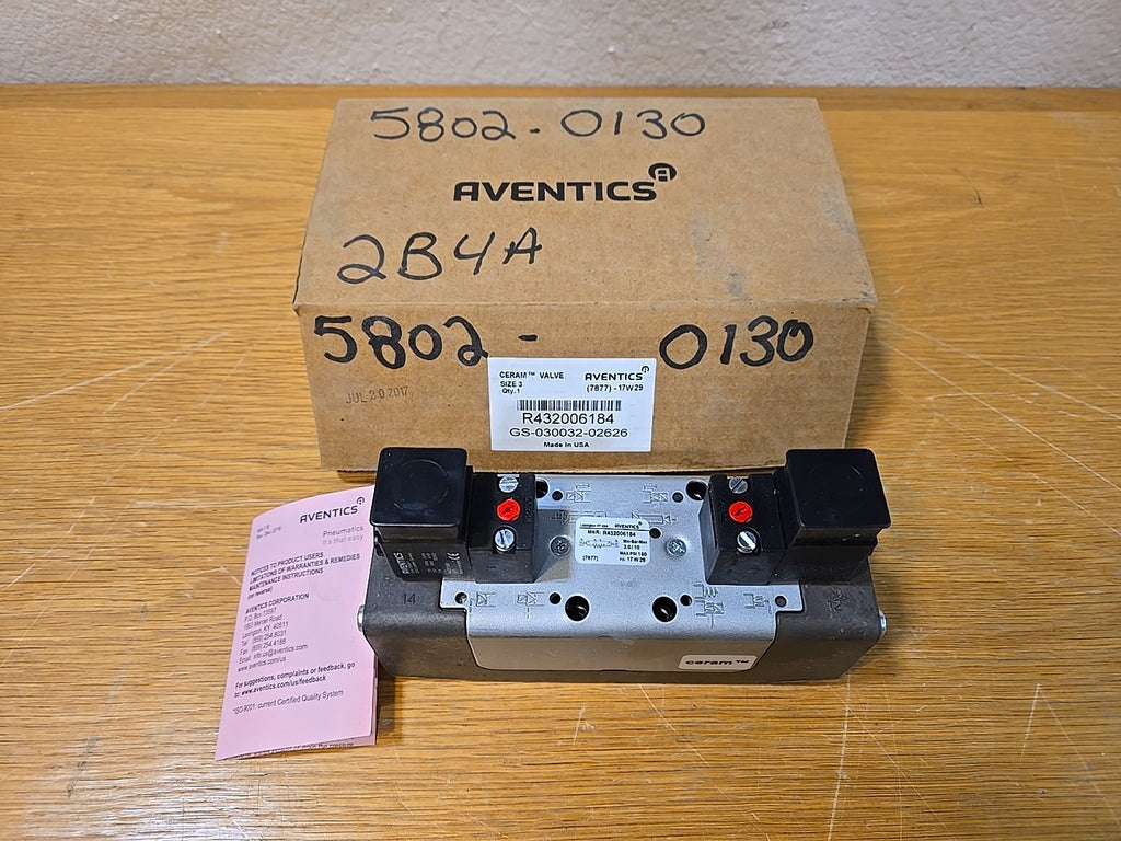 NEW AVENTICS R432006184 Size 3 SOLENOID VALVE