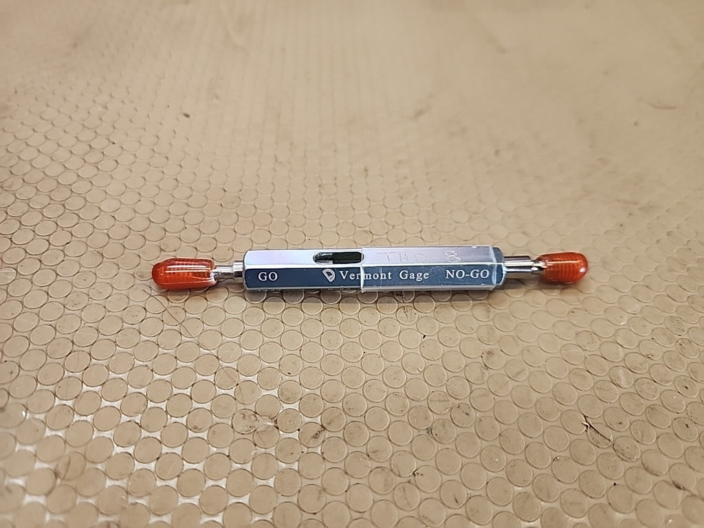 Vermont 8-32UNC 2B Go .1437/No Go .1475 Double End Thread Plug Gage 