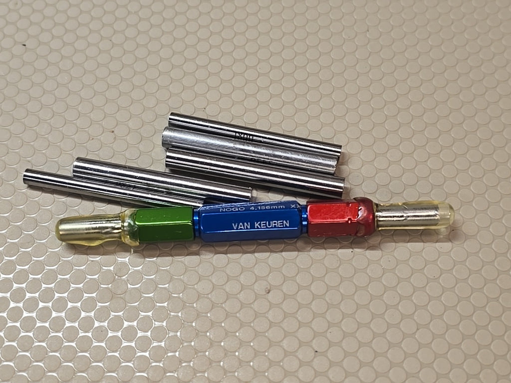 VAN KEUREN PIN GAGE HOLDER WITH PINS Go 4.144mm Xx Nogo 4.156mm Xx 