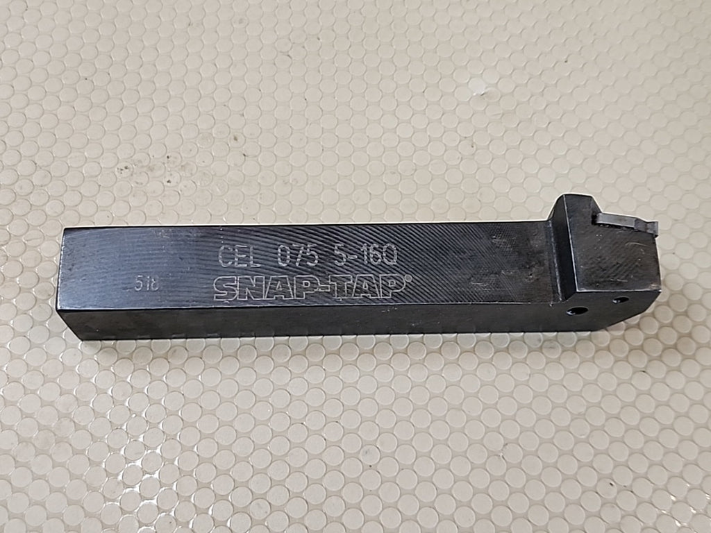 Snap-Tap CEL 075 5-16Q Indexable Tool Holder 3/4" Shank - USA W/7 Carbide Insert
