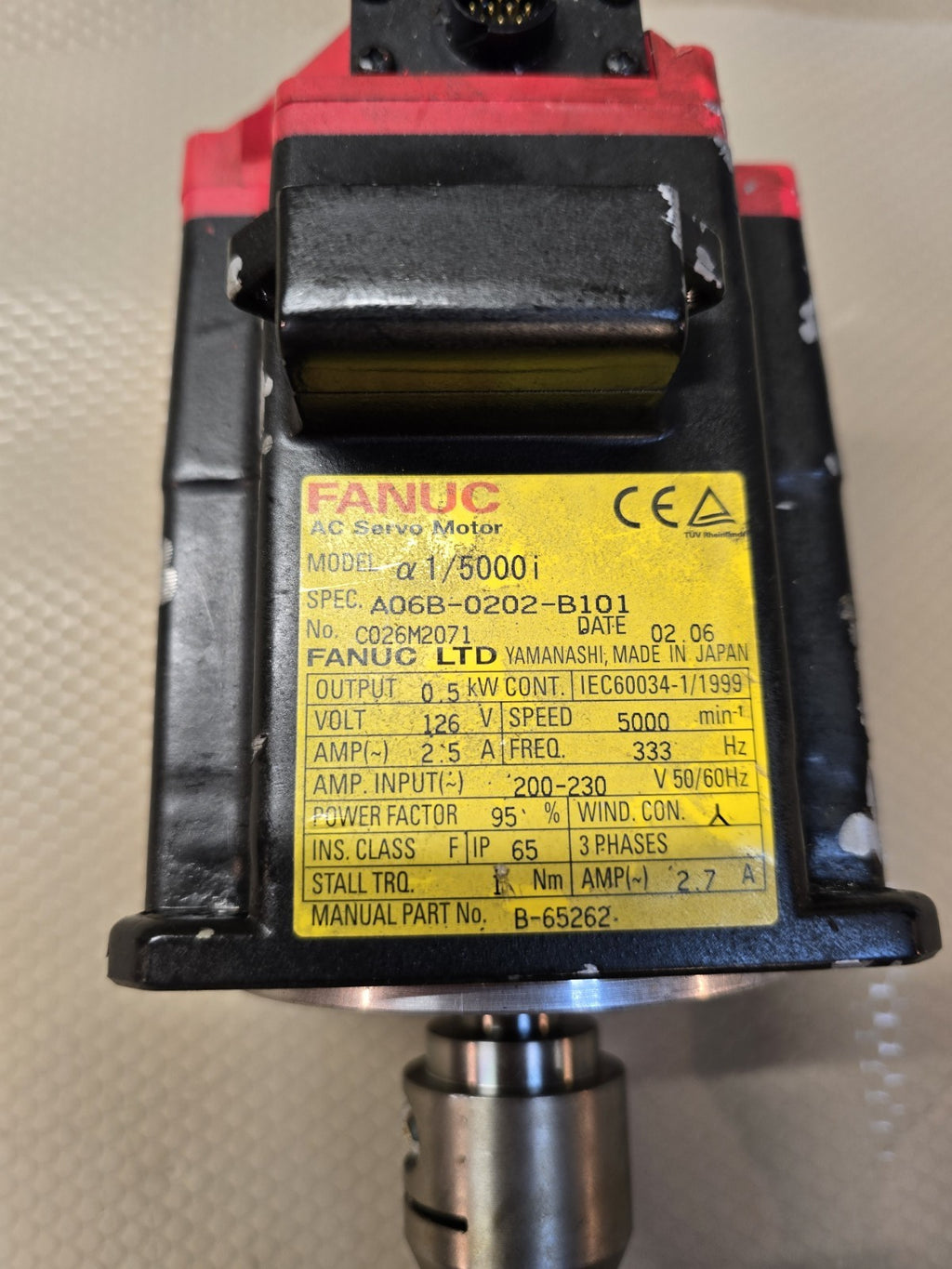 FANUC A06B-0202-B101 AC Servo Motor USA & Pulsecoder A860-2005-T301 2pc