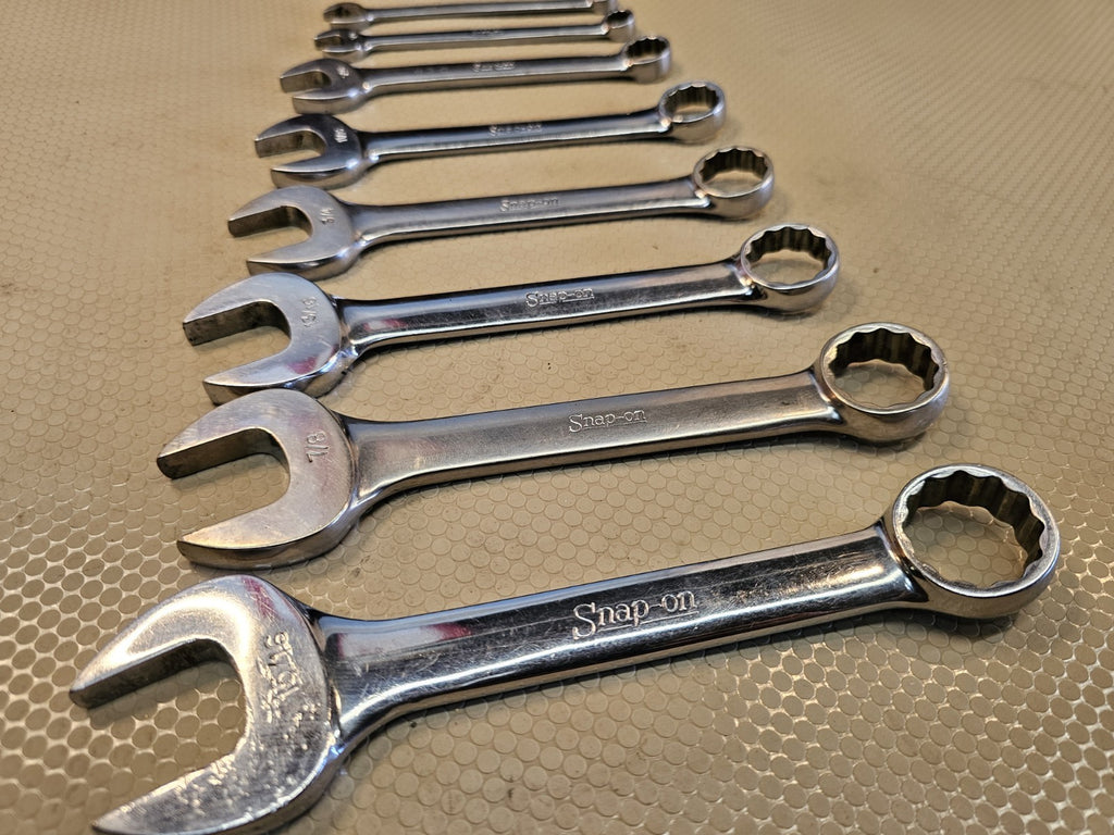 Snap-On OEXS715KSAE short combination wrench set w/ Large Sizes 15/16-11/32