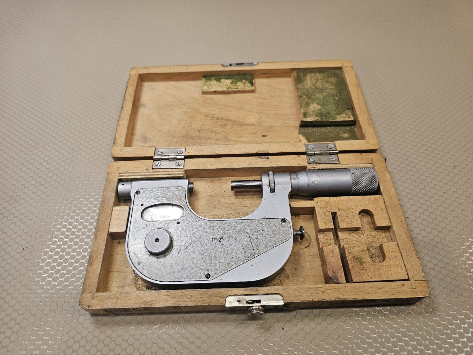 FOWLER / VIS 1-2” .0001” INDICATING MICROMETER COMPARATOR Machinist Tool Maker