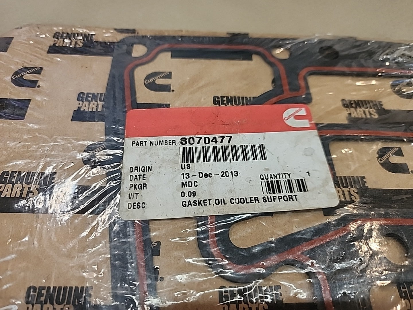 Cummins OEM Oil Cooler Support Gasket - 3070477