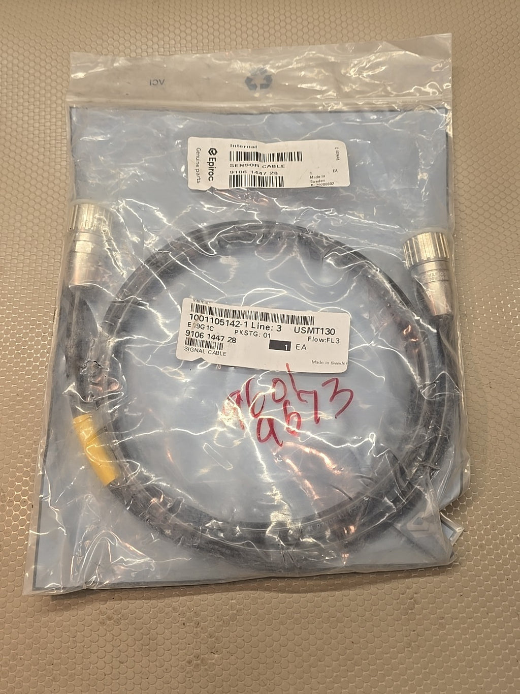 Epiroc 9106 1447 28 OEM Sensor Cable Atlas Copco Genuine Signal Harness NEW
