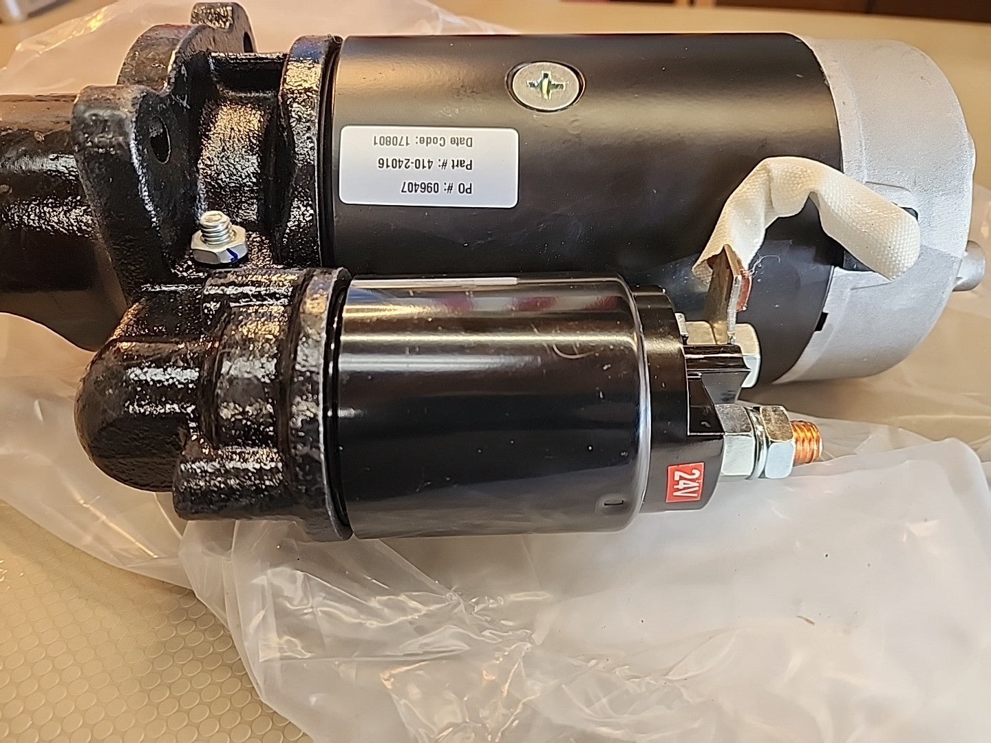 J&N 410-24016 Starter 24V, 9T, CW, DD, 4kW