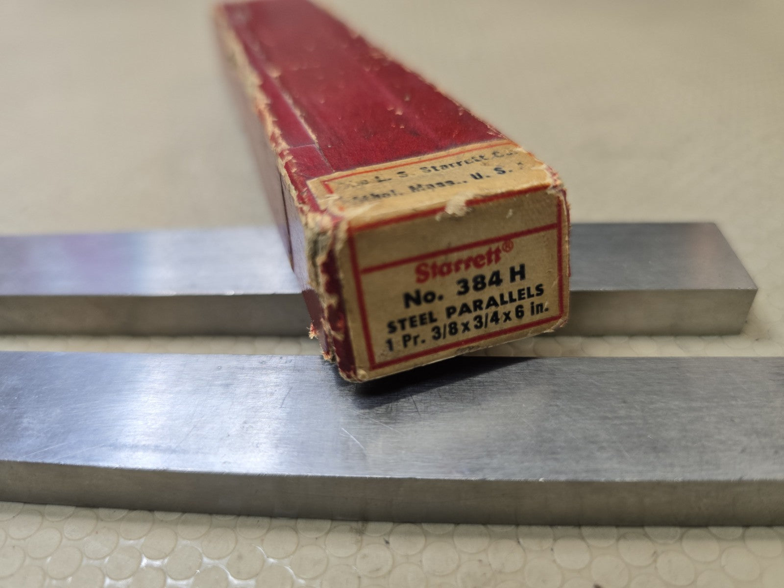 Starrett 384A Steel Parallel 6" Length, 1/8" Thickness, 1" Width