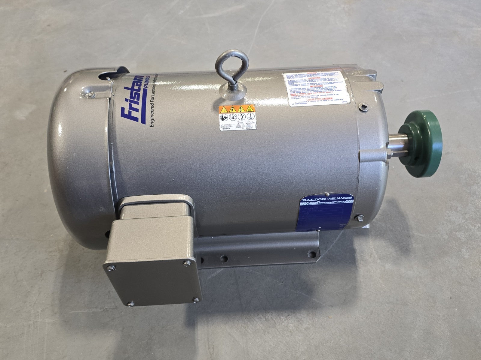 FRISTAM Baldor-Reliance EWDM3708T 5HP 1165RPM 215T 230/460V 3PH Washdown Motor