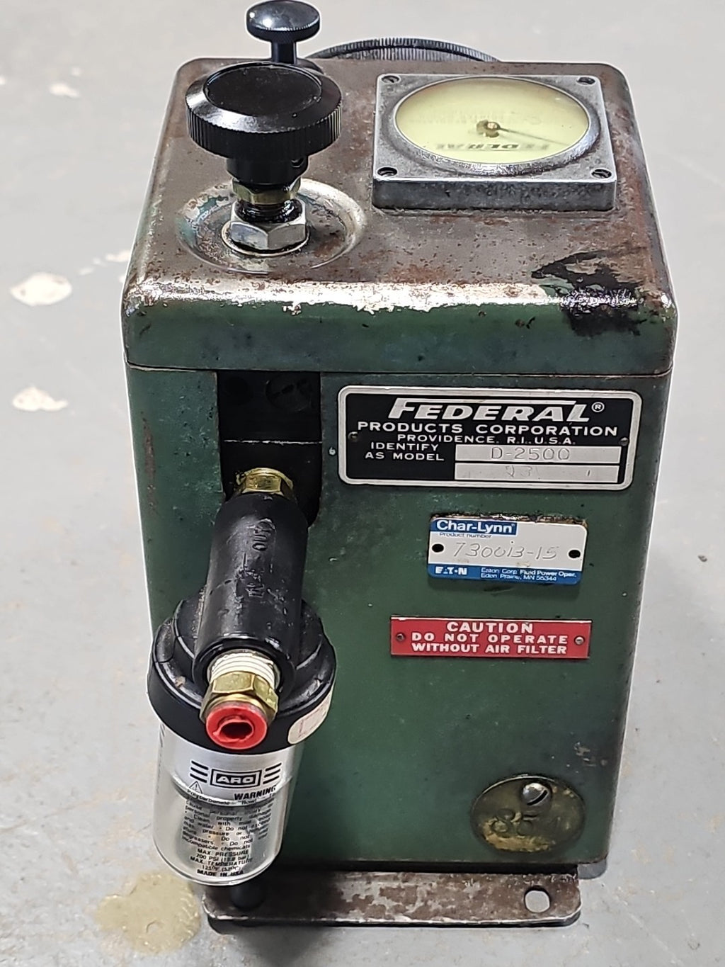 Federal D-2500 Dimensionair Air Gage .00005" 2500:1 Dial Type 