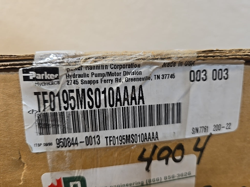 Parker Hydraulic Motor #TD0195MS010 AAAA Hyd Ger 12 Splined NEW In Box