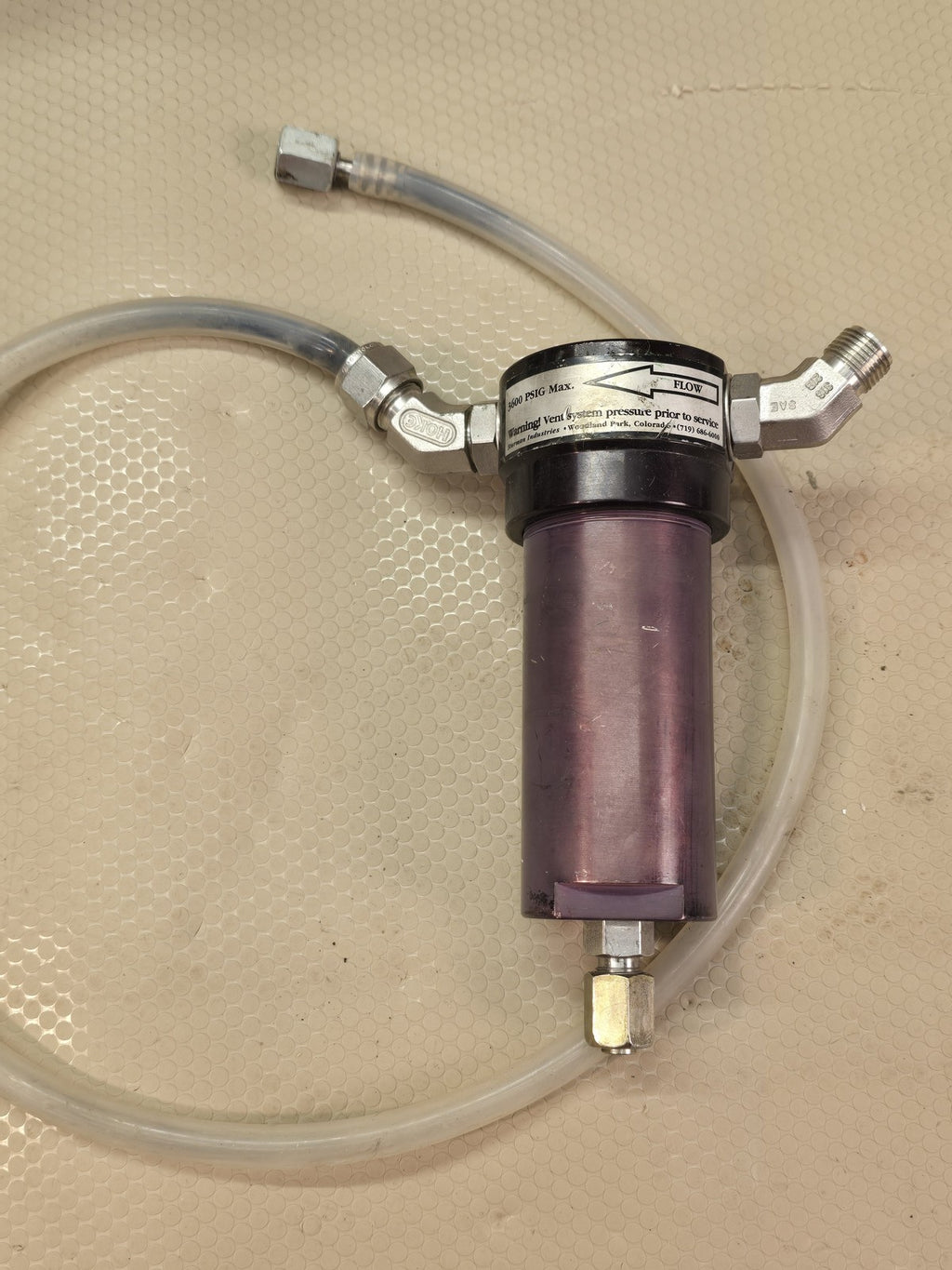 Stormon Industries High Pressure In-Line Filter 3600 PSI Max w/ Swagelok Fitting