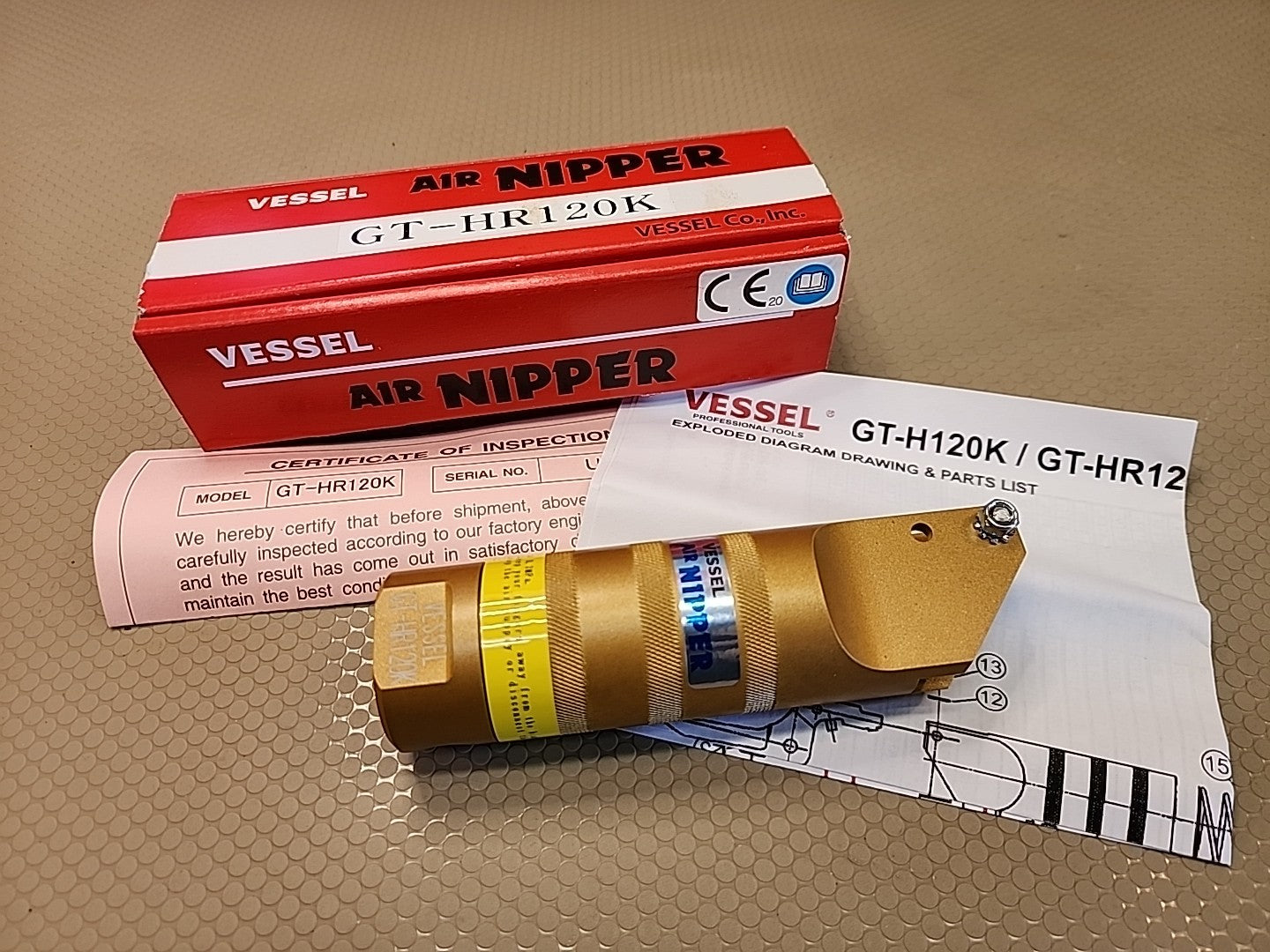Vessel GTHR120K Air Nipper Handheld Scissors Single Acting Spring Return to Open