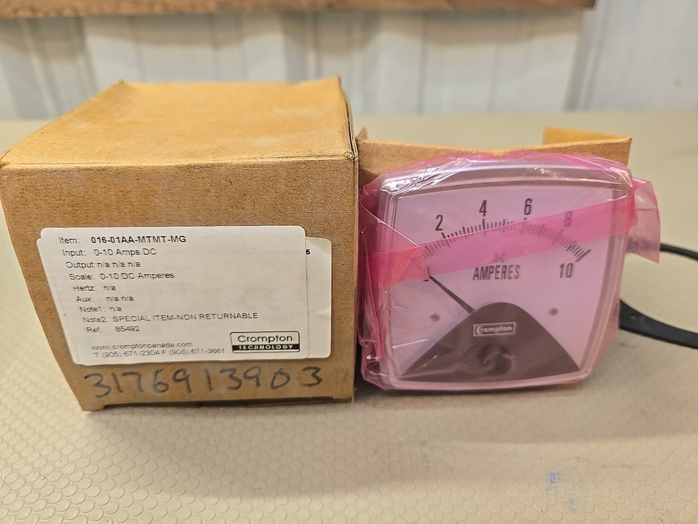 Crompton Weschler 016-01AA-MTMT -MG Amp Panel Meter National Oilwell 6275-53