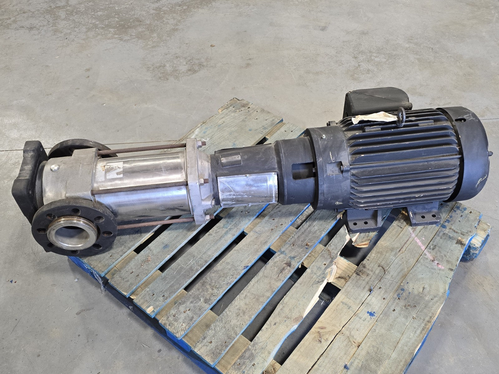 ​Baldor 25HP Electric Motor CEM4107T w/ Grundfos FPS Vertical Multistage Pump 