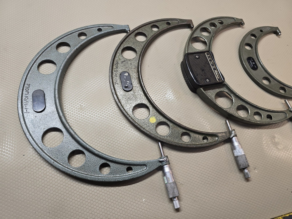 Mitutoyo 5-11" 4 Piece Outside Micrometer Set - Large Sizes 103-908-40 