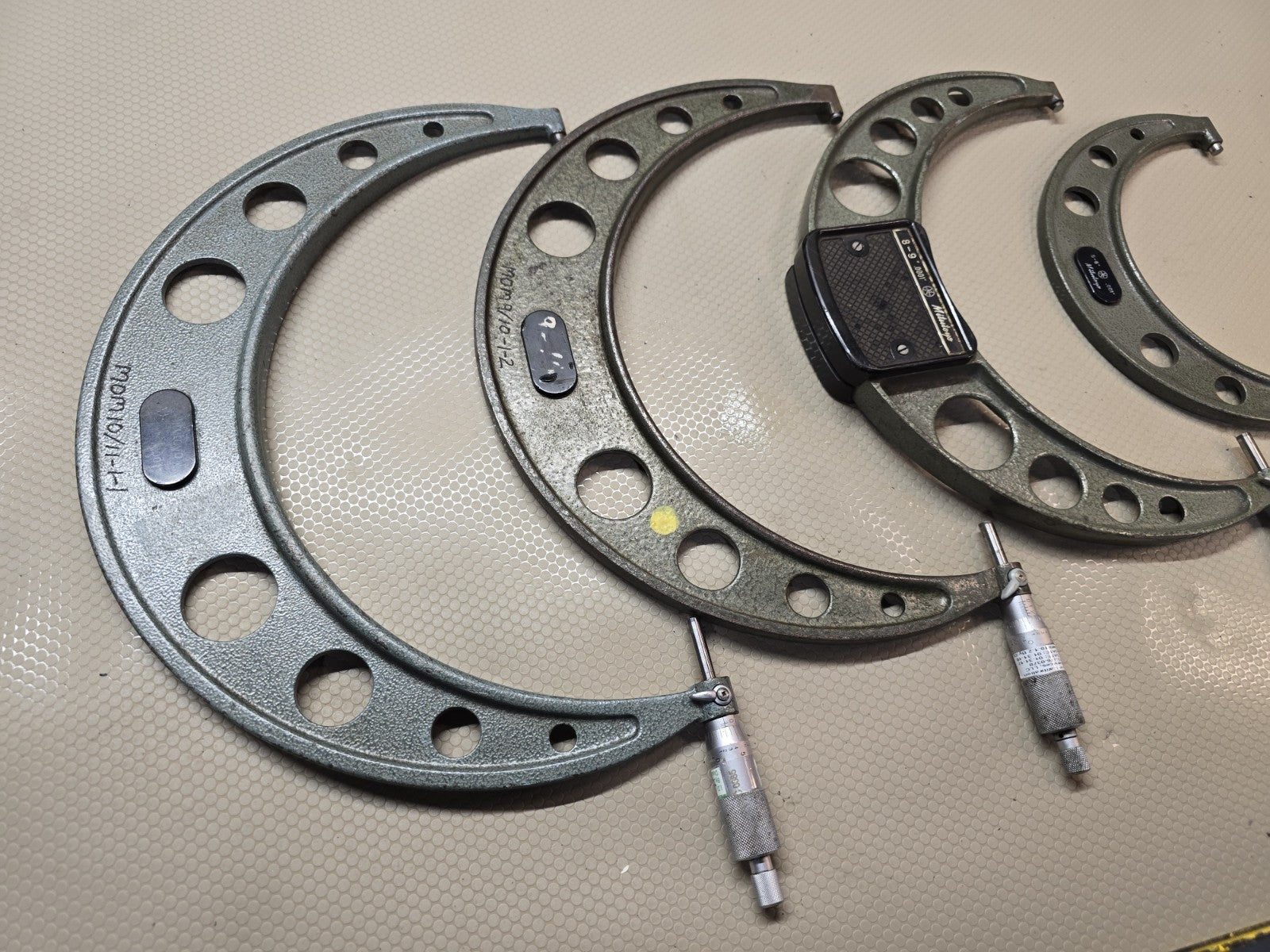 Mitutoyo 5-11" 4 Piece Outside Micrometer Set - Large Sizes 103-908-40 