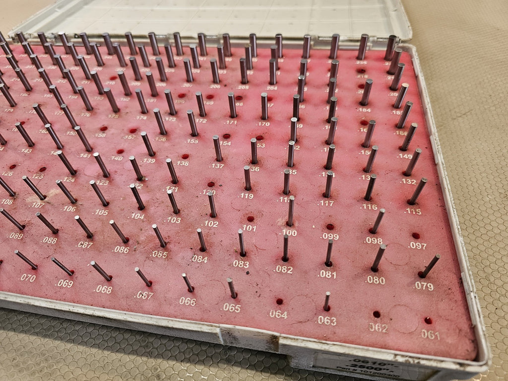 Vermont Gage 101200400 Pin Gage Set .0610" - .2500" 187 Piece Set, Missing 15