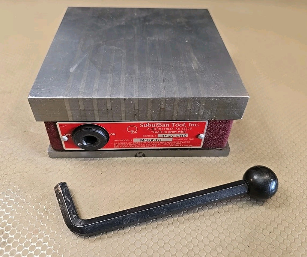 Suburban Tool SineMate MC-66-S1 6" x 6" Magnetic Sine Plate Chuck Magnet Manual