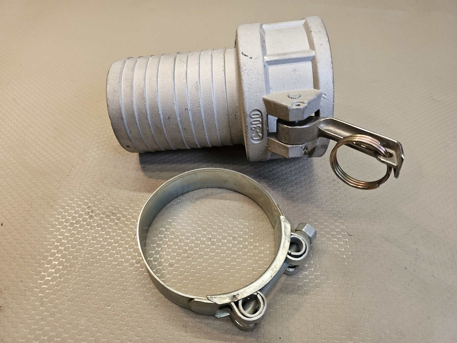 3" Aluminum C-300 Type C Camlock Female Coupler Hose Barb Fitting w/ C