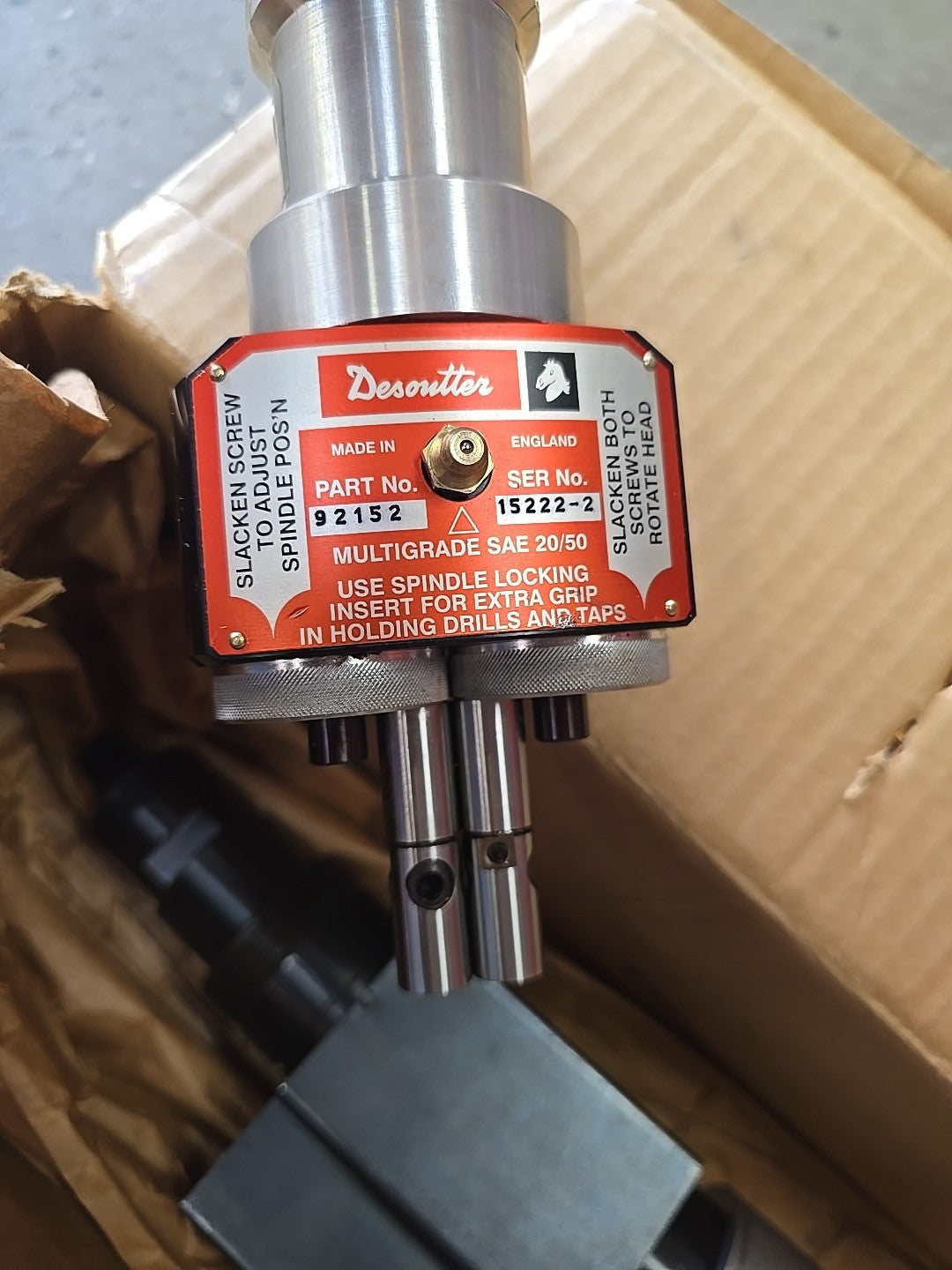 2 Spindle ARO Twin Head, Ingersoll Rand 8255-A14-2 Par-A-Matic Self Feed Drill
