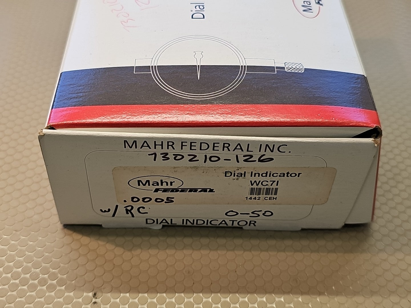 Federal WC71 Dial Indicator Gage .0005" with Back Lug Mount