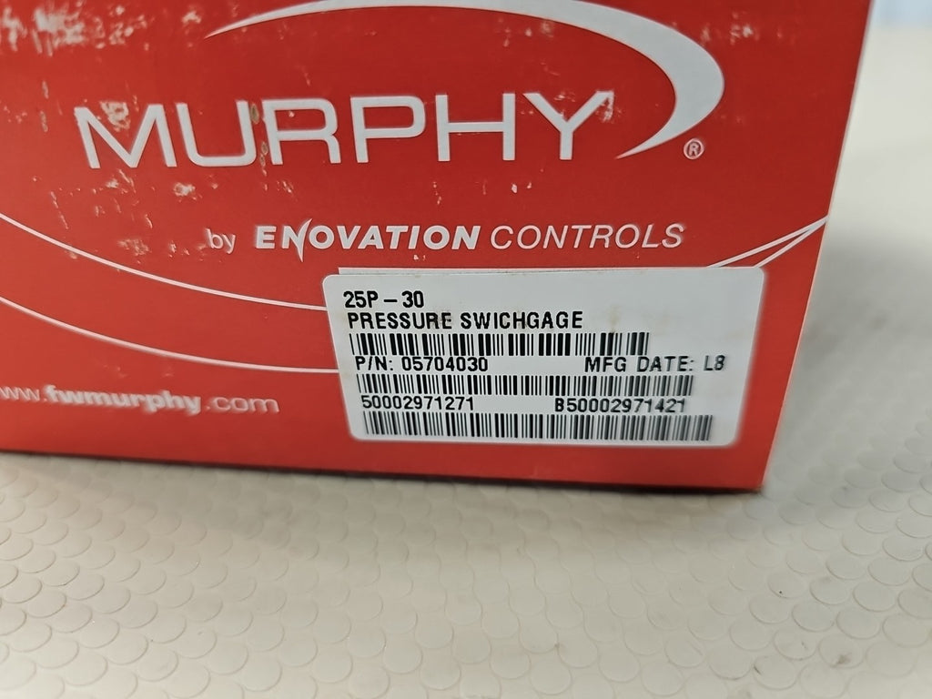 MURPHY 25P-30 PRESSURE SWITCH GAGE P/N 05704030 NEW