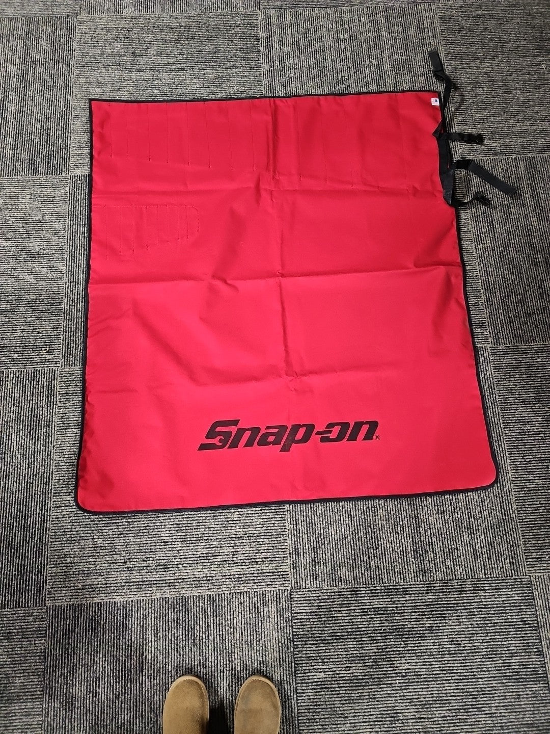 LARGE! SNAP ON C-110D RED CANVAS BAG POUCH ROLL PAKKB093 OEX724KB
