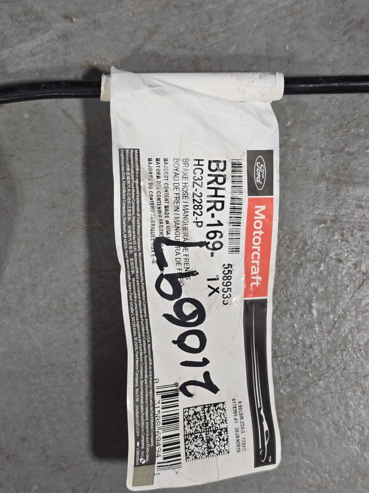 Ford OEM BR3Z-2282-P HC3Z-2282-P Brake Hose Motorcraft BRHR-169