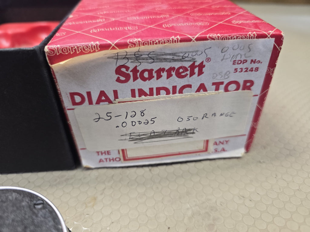 Starrett Dial Indicator 25-128J .00025" .050" Range