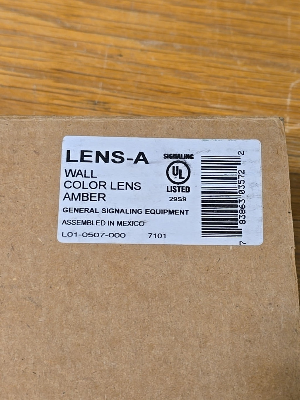 LENS-A SYSTEM SENSOR WALL COLOR=AMBER