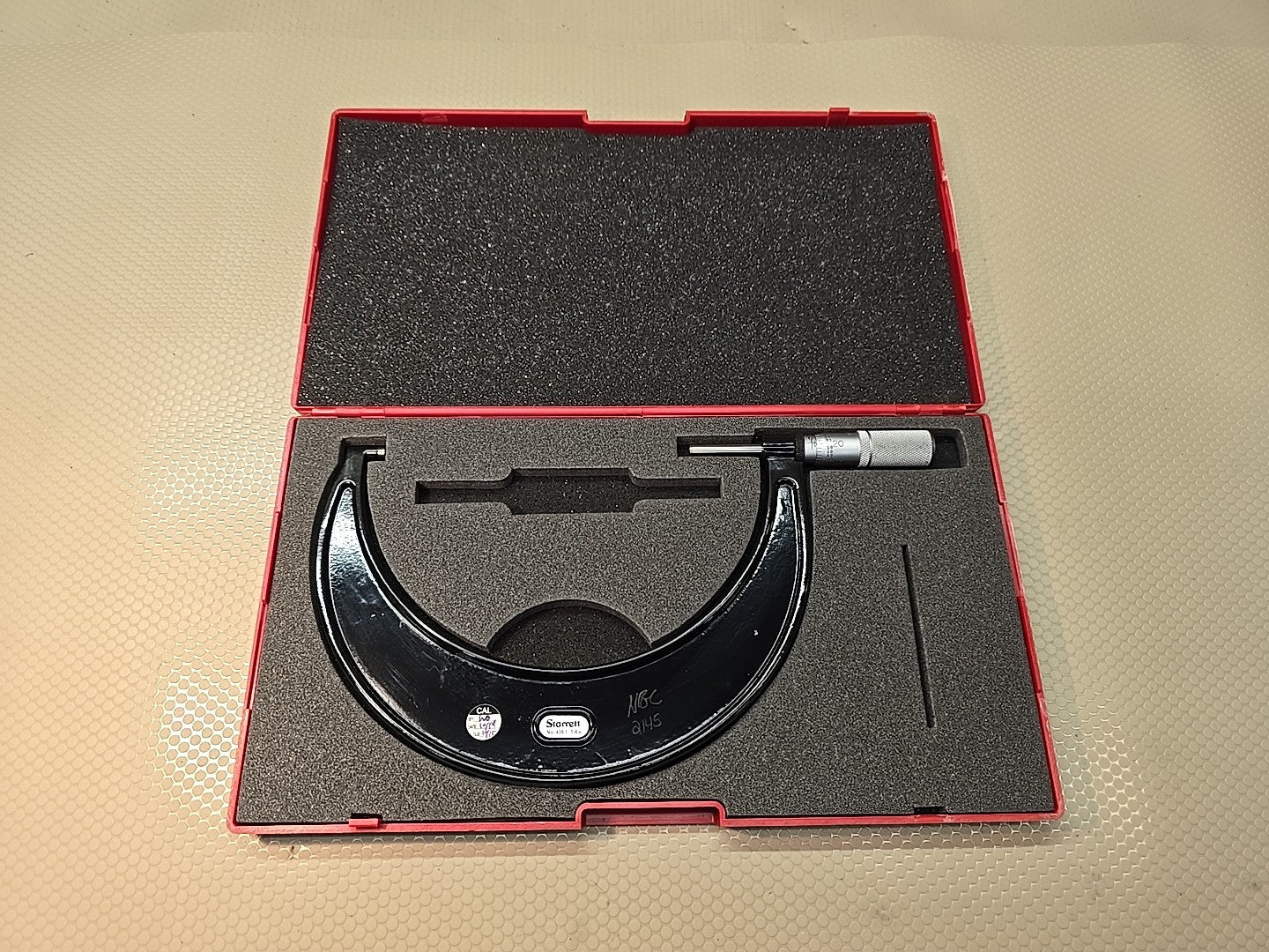 Starrett T436.1XFL-6 Outside Micrometer, Friction Thimble Lock Nut Carbide MINTY