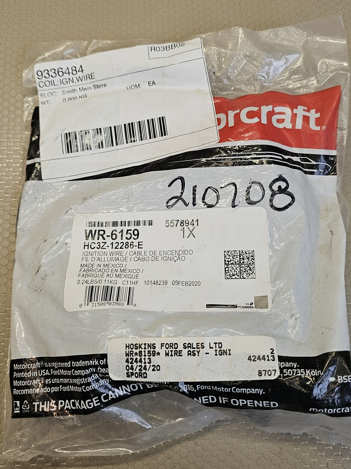 Ford Motorcraft HC3Z-12286-E WR-6159 Ignition Wire Assembly New OEM