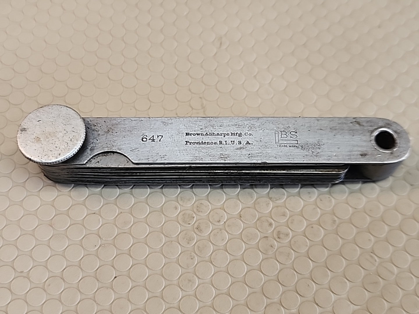 Brown & Sharpe 647 Thickness Feeler Gage .0015-.025" Range 26 Leaves 3" Length