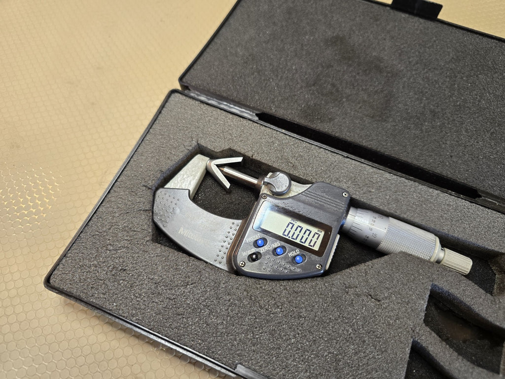 Mitutoyo 314-361-30 - Digimatic  Mic V-Anvil .05 to .6"/.00005 SPC + Setting Std